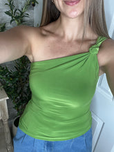 Load image into Gallery viewer, Neon Twist One Shoulder Top
