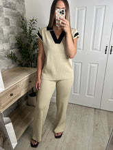 Load image into Gallery viewer, Lauren Cream/Black Top &amp; Pants Set
