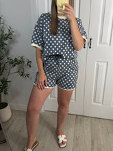 Load image into Gallery viewer, Dotty About You Top &amp; Shorts Set Blue

