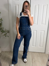 Load image into Gallery viewer, Coastal Blue Denim Overalls Jumpsuit
