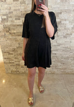 Load image into Gallery viewer, Bay Mineral Washed Comfy Romper Black
