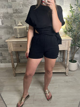 Load image into Gallery viewer, Cotton Slub Shorts Black

