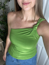 Load image into Gallery viewer, Neon Twist One Shoulder Top
