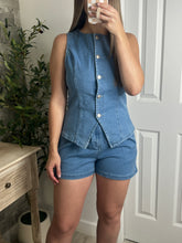 Load image into Gallery viewer, Indigo Stretch Denim Top

