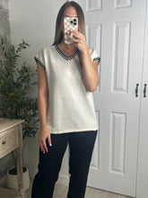 Load image into Gallery viewer, Boderline Chic Off White Top
