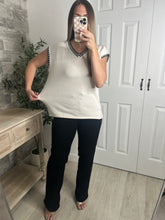 Load image into Gallery viewer, Boderline Chic Off White Top
