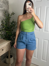 Load image into Gallery viewer, Neon Twist One Shoulder Top
