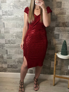 Chanel Red Holiday Dress