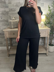 Cotton Folded Sleeve Basic Tee