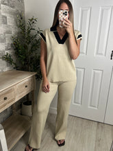 Load image into Gallery viewer, Lauren Cream/Black Top &amp; Pants Set
