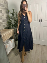 Load image into Gallery viewer, Dainty Denim Midi Dress
