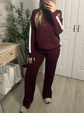 Load image into Gallery viewer, Noelle Burgundy Top &amp; Pants Set
