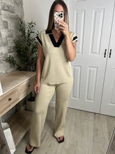 Load image into Gallery viewer, Lauren Cream/Black Top &amp; Pants Set
