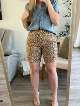 Load image into Gallery viewer, Leopard Denim Shorts (Risen Brand)
