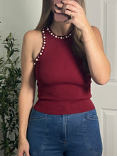 Load image into Gallery viewer, Pearly Swirly Tank Top Red
