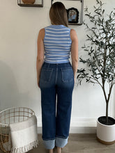 Load image into Gallery viewer, Aislyn Blue/White Striped Top
