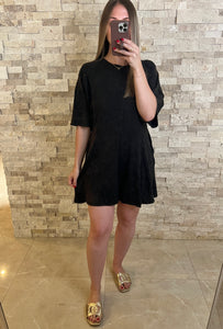 Bay Mineral Washed Comfy Romper Black