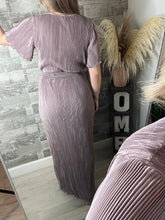 Load image into Gallery viewer, All For Love Mauve Pleated Dress

