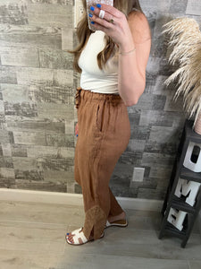 Lovely Linen Pants Brown