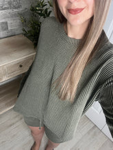 Load image into Gallery viewer, Ribbed Top &amp; Shorts Set Olive
