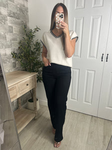 Boderline Chic Off White Top