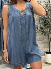 Load image into Gallery viewer, Trendsetter Denim Romper
