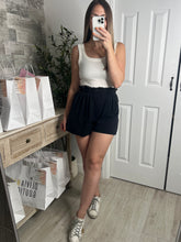 Load image into Gallery viewer, Acid Wash Black Shorts
