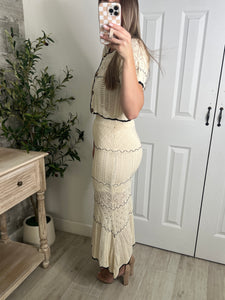 Neutral Muse Top & Skirt Set