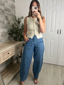 Amy Knit Cream Top
