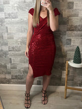 Load image into Gallery viewer, Chanel Red Holiday Dress
