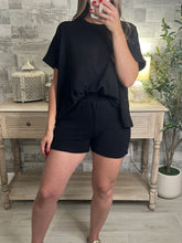 Load image into Gallery viewer, Cotton Slub Shorts Black
