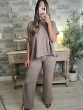 Load image into Gallery viewer, Cotton Slub Top &amp; Pants Set Nude
