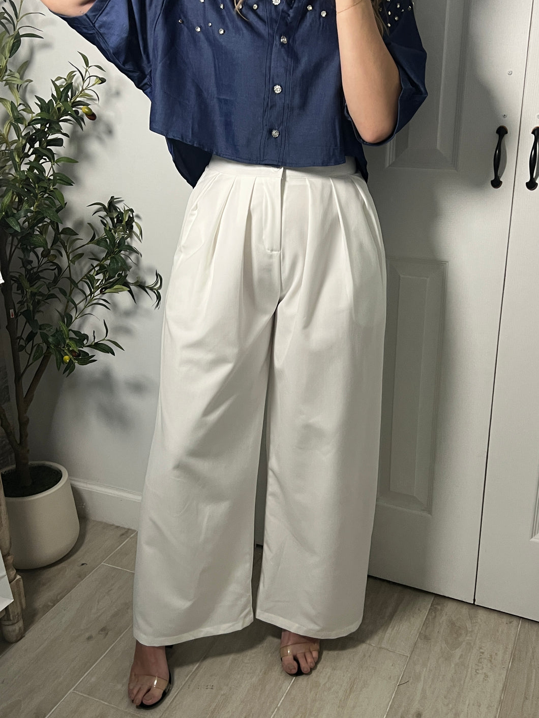 Winter's Grace White Pants