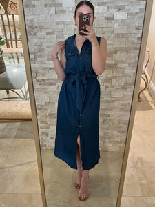 Denim Dreams Blue Midi Dress