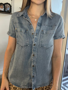 Harper Denim Wash Top