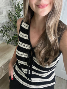 Jennie Crochet Knit Top