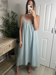 Autumn Denim Maxi Dress