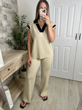 Load image into Gallery viewer, Lauren Cream/Black Top &amp; Pants Set
