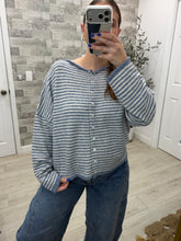 Load image into Gallery viewer, Harbor Stripe Cardigan Top
