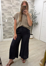 Load image into Gallery viewer, Roxy Dark Denim Blue Linen Pants
