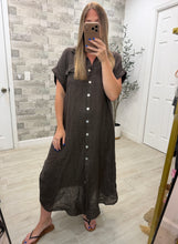 Load image into Gallery viewer, Marley Chocolate Linen Dress
