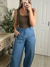 Load image into Gallery viewer, Brianna Leopard Square Neck Bodysuit
