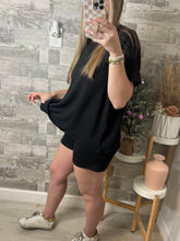 Load image into Gallery viewer, Midnight Black Top &amp; Shorts Set
