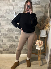 Load image into Gallery viewer, Khaki Cotton Full Length Leggings
