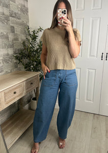 Jill Crew Neck Crochet Top