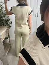 Load image into Gallery viewer, Lauren Cream/Black Top &amp; Pants Set
