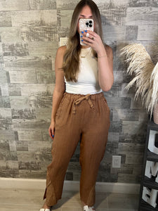 Lovely Linen Pants Brown