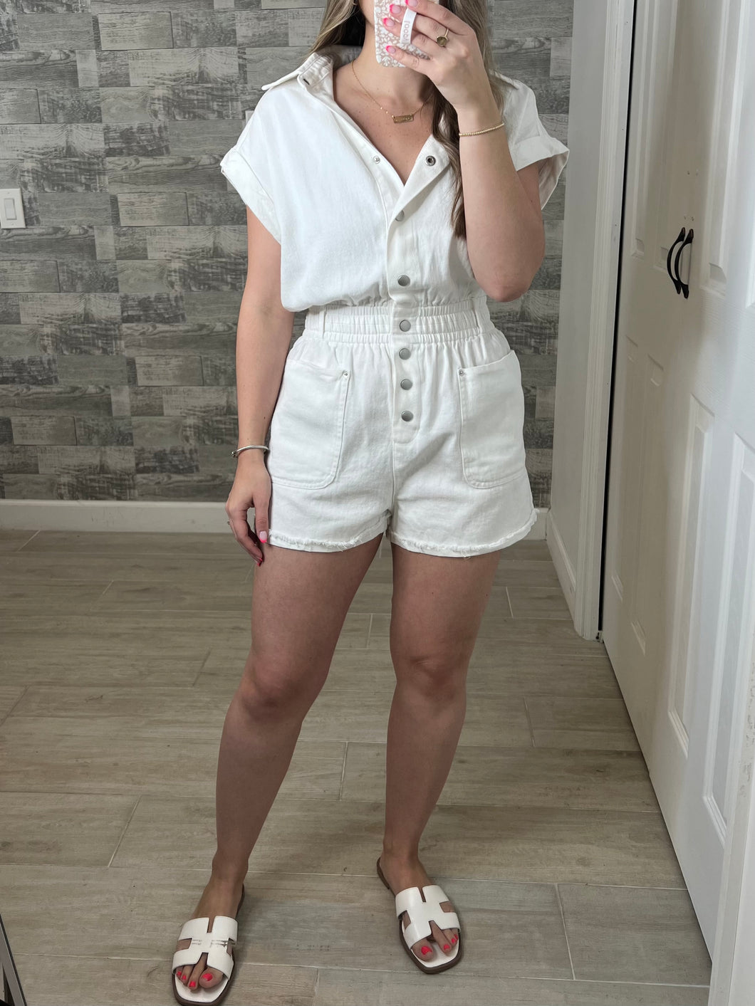 Daisy Denim Romper