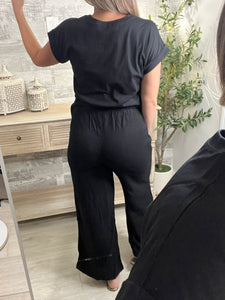 Sand Black High Waisted Pants