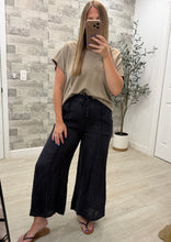 Load image into Gallery viewer, Roxy Dark Denim Blue Linen Pants
